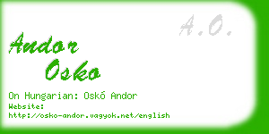 andor osko business card
